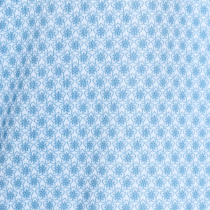 Nike 2027 Ryder Cup Velocity Floral Polo in White and Work Blue - Pattern Close Up