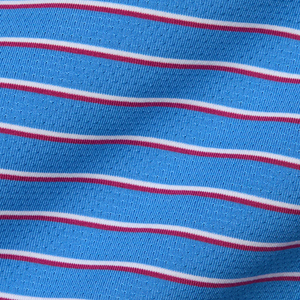 Holderness & Bourne 2027 Ryder Cup Springer Shirt in Horizon Blue, White, and Cabernet - Pattern Close Up