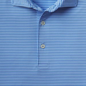 Fairway & Greene 2027 Ryder Cup Park Stripe Polo in Blue - Pattern Close Up