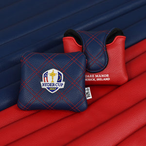 PRG Golf 2027 Ryder Cup Double Quilt Stitch Mallet Cover in Red and Navy - Front and Back