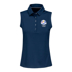 Dunning 2025 Ryder Cup Ladies Alana Sleeveless Polo in Navy - Front View
