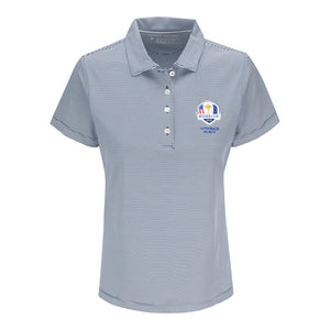 Peter Millar 2025 Ryder Cup Women's Jubilee Stripe Polo in Navy - Front View