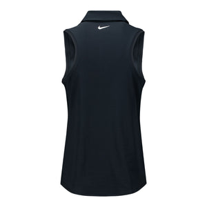 Nike 2025 Ryder Cup Women's Victory Sleeveless Polo in Black - Back View