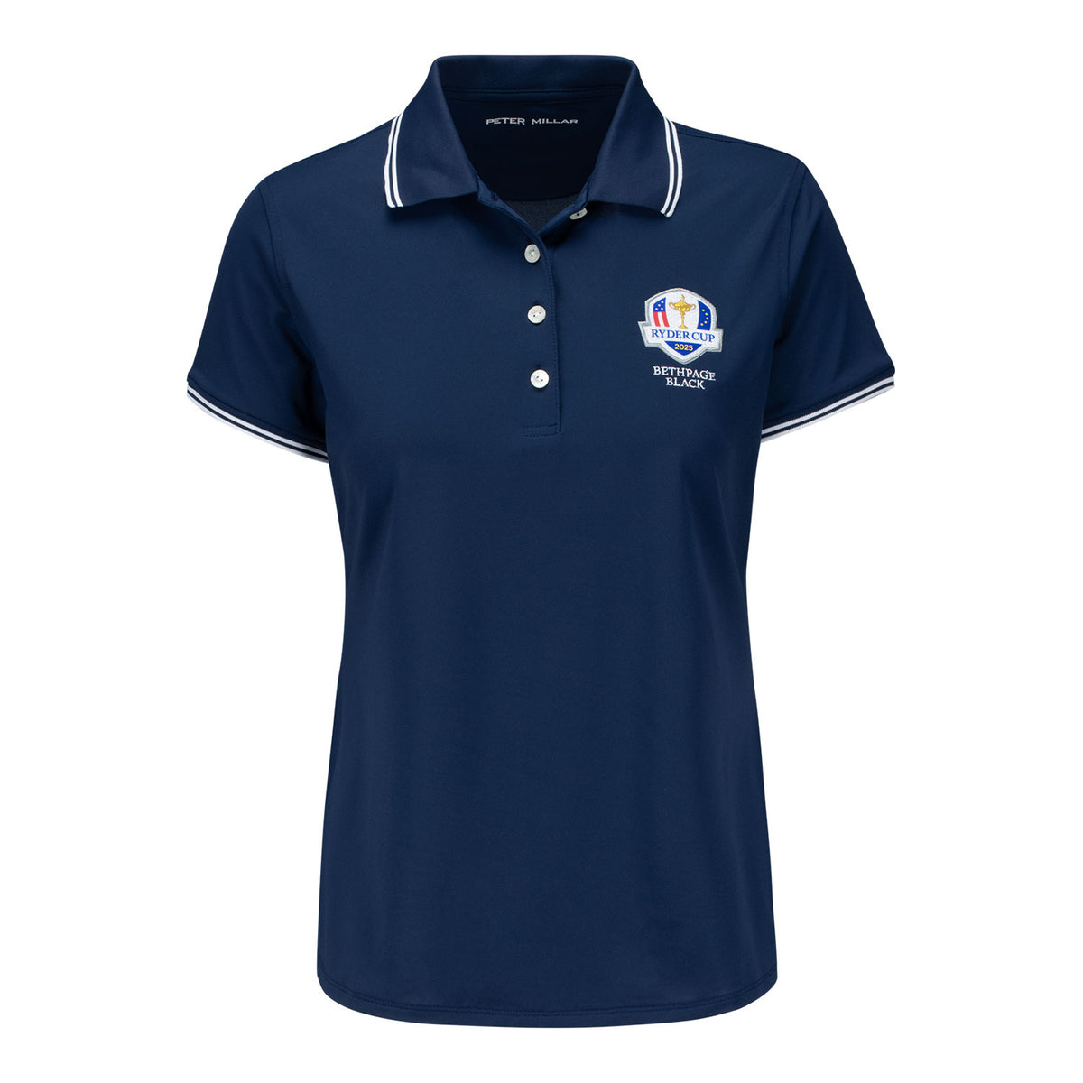 Peter Millar 2025 Ryder Cup Women's Canterbury Polo in Navy - Front View