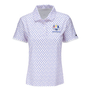 Nike 2027 Ryder Cup Women's Victory Print Polo in White - Front View