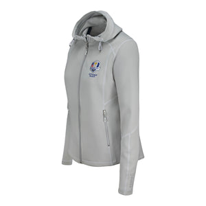 Sunice 2025 Ryder Cup Women's Maddy 2.0 Full Zip Hooded Jacket in Oyster - Left Side View
