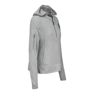 Dunning 2025 Ryder Cup Ladies Penrose 2.0 Hoodie Quarter Zip in Heather Grey - Right Side View