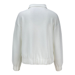 Peter Millar 2025 Ryder Cup Women's Flora Jacquard Full Zip in Soft White - Back View