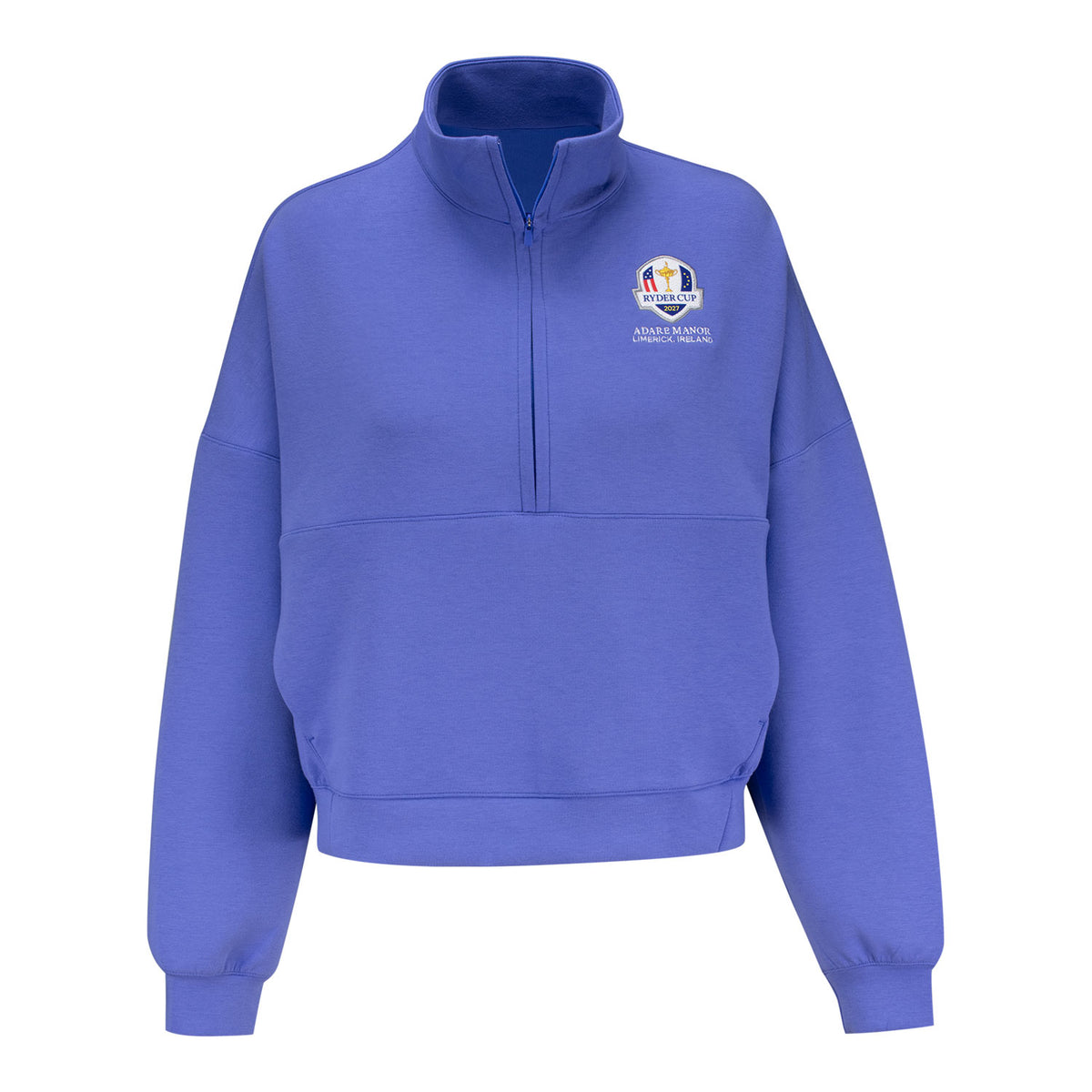 Nike 2027 Ryder Cup Women's Dri-FIT Oversized Half Zip in Sapphire and Deep Night - Front
