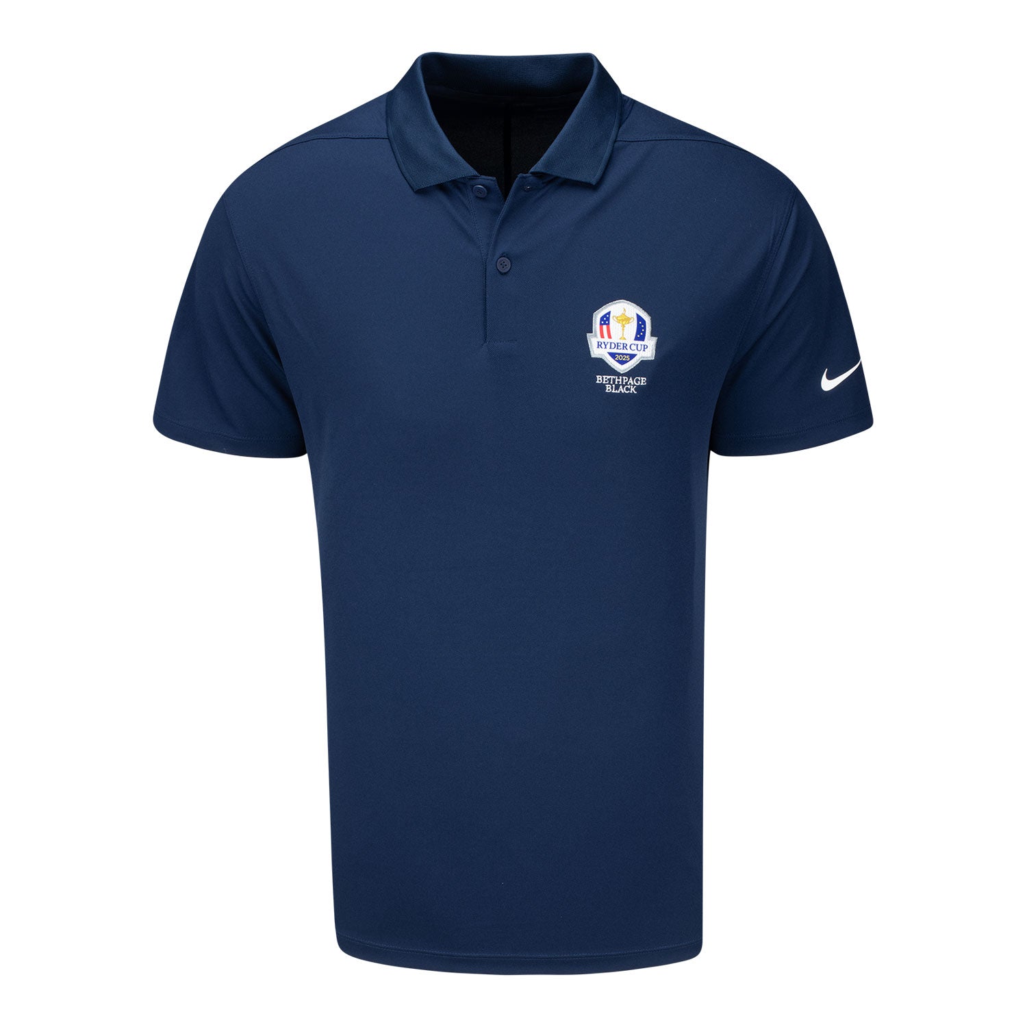Nike 2025 Ryder Cup Victory Solid Polo in College Navy - Front View