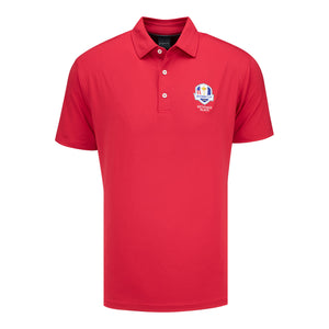 Dunning 2025 Ryder Cup Ventilated Polo in Glory Red - Front View