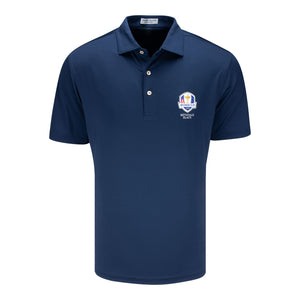 Peter Millar 2025 Ryder Cup Solid Jersey Polo in Navy - Front View