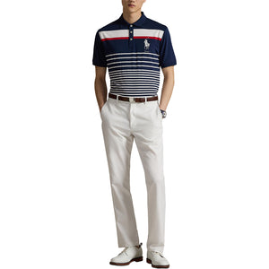 Ralph Lauren 2025 Ryder Cup Performance Pony Polo Shirt in Refined Navy Multi - Modeled Full Body