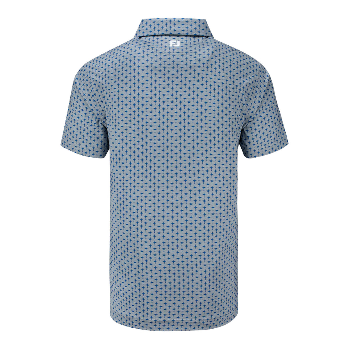 FootJoy 2025 Ryder Cup Trophy Print Polo in Grey and Blue - Back View