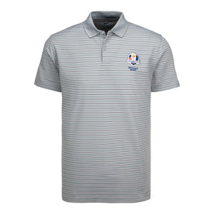 Nike 2025 Ryder Cup Victory Stripe Polo in Wolf Grey - Front View