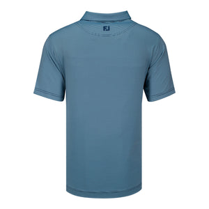 FootJoy 2027 Ryder Cup Microfeeder Stripe Polo in Navy and Light Blue - Back View