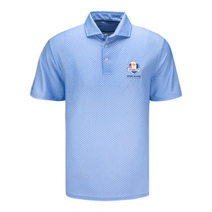 Ralph Lauren 2027 Ryder Cup Diamond Pattern Polo in Fall Blue - Front View