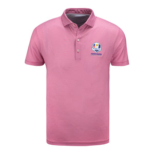 Johnnie-O 2027 Ryder Cup Tile Neat Performance Polo in Racing Red - Front