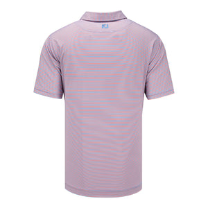 FootJoy 2027 Ryder Cup Smooth Stripe Polo in White, Nantucket, and Riviera Blue - Back
