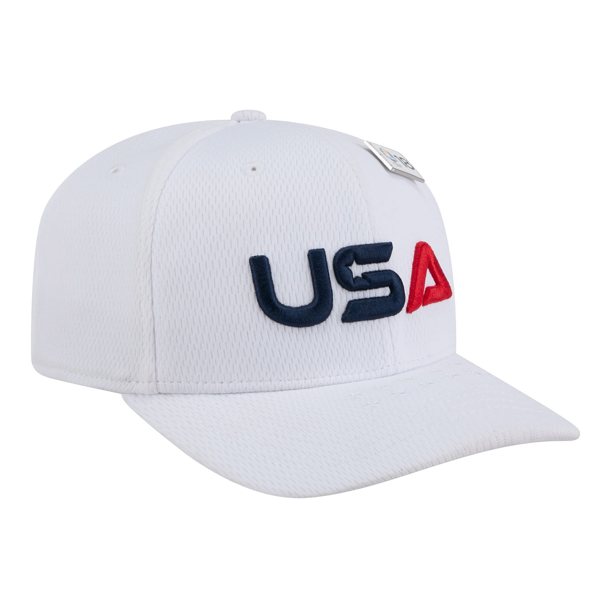 New Era 2025 Ryder Cup Team 9Seventy Stretch Snap in White - Angled Front Right View