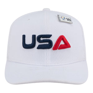New Era 2025 Ryder Cup Team 9Seventy Stretch Snap in White - Front View