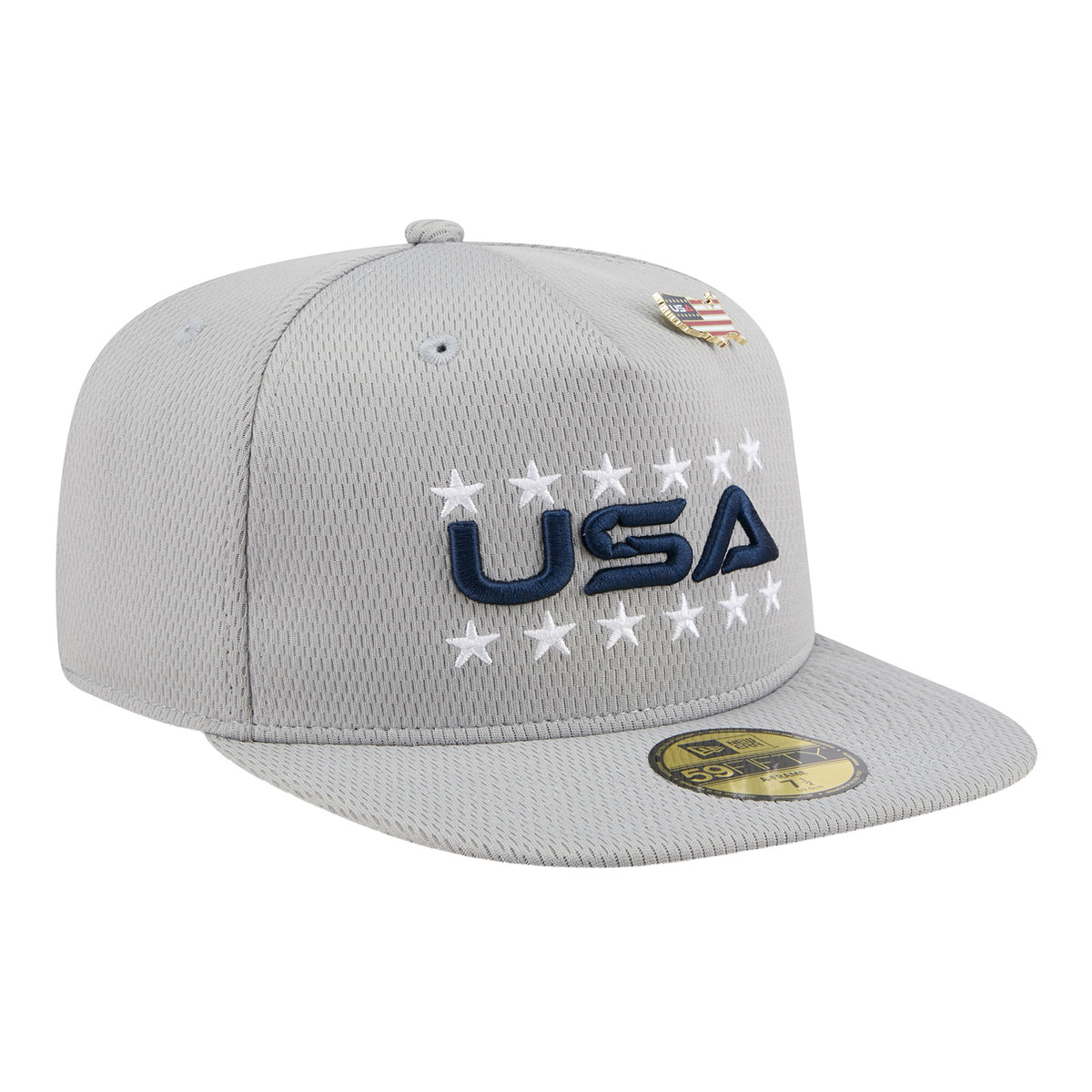 New Era 2025 Ryder Cup Team 59Fifty A-Frame Hat in Light Grey - Angled Front Right View