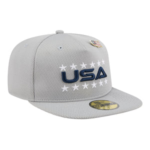 New Era 2025 Ryder Cup Team 59Fifty A-Frame Hat in Light Grey - Angled Front Right View