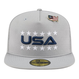 New Era 2025 Ryder Cup Team 59Fifty A-Frame Hat in Light Grey - Front View