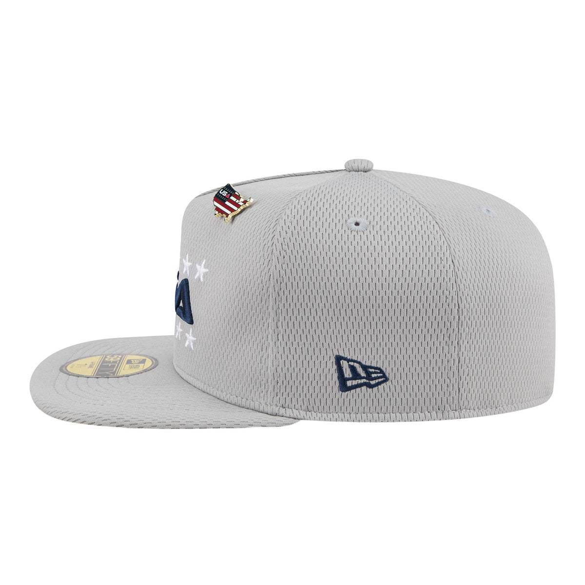 New Era 2025 Ryder Cup Team 59Fifty A-Frame Hat in Light Grey - Left Side View