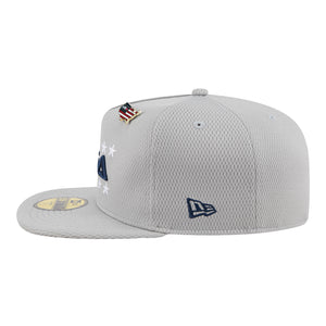 New Era 2025 Ryder Cup Team 59Fifty A-Frame Hat in Light Grey - Left Side View