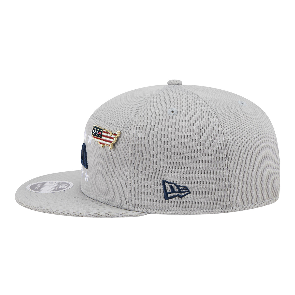 New Era 2025 Ryder Cup Team 9Fifty Split Panel in Light Grey - Left Side View