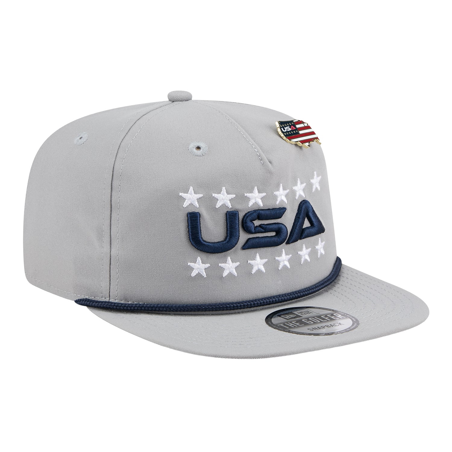 New Era 2025 Ryder Cup Team Golfer in Light Grey - Angled Front Right View