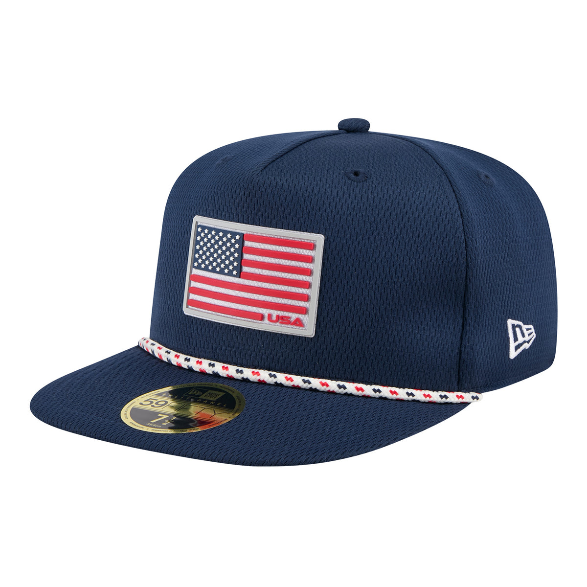 New Era 2025 Ryder Cup Team 59Fifty A-Frame Hat in Navy - Angled Front Left View