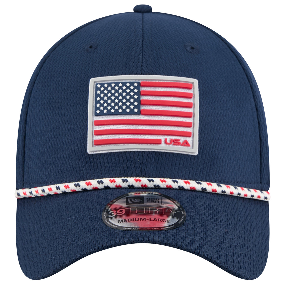 New Era 2025 Ryder Cup Team 39Thirty Hat in Navy - Front View