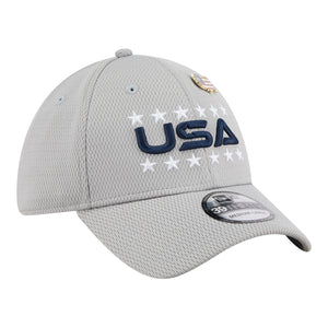 New Era 2025 Ryder Cup Team 39Thirty Hat in Light Grey - Angled Front Right View