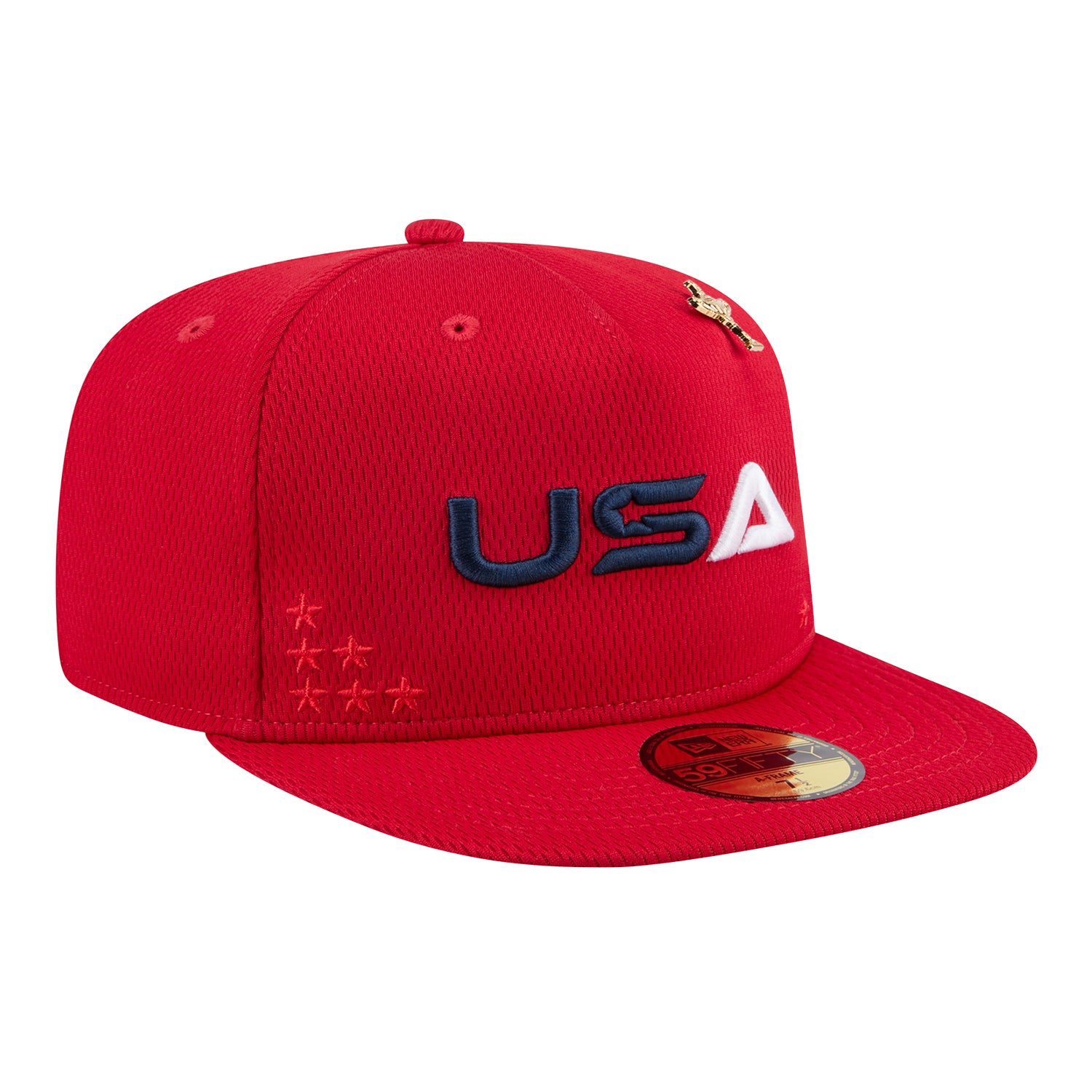 New Era 2025 Ryder Cup Team 59Fifty A-Frame Hat in Red - Angled Front Right View