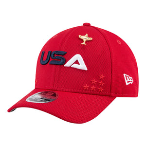 New Era 2025 Ryder Cup Team 9Forty Mid-Crown in Red - Angled Front Left View