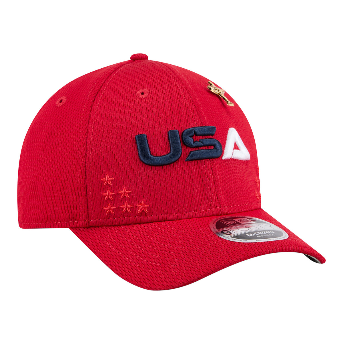 New Era 2025 Ryder Cup Team 9Forty Mid-Crown in Red - Angled Front Right View