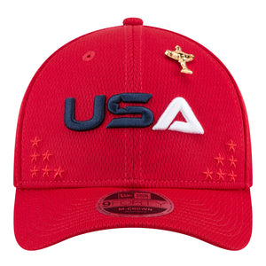 New Era 2025 Ryder Cup Team 9Forty Mid-Crown in Red - Front View