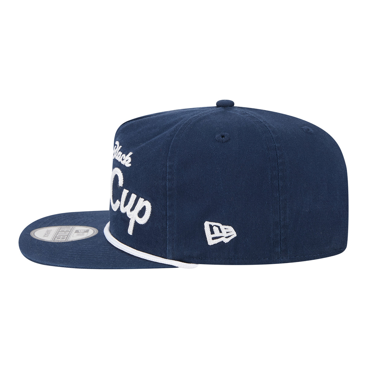 New Era 2025 Ryder Cup Golfer Rope Text Hat in Navy - Left Side View