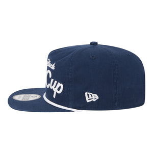 New Era 2025 Ryder Cup Golfer Rope Text Hat in Navy - Left Side View