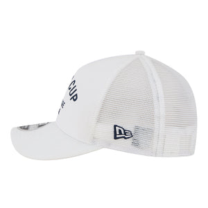 New Era 2025 Ryder Cup 9Forty Mid-Crown A-Frame Minimalist Trucker Hat in White - Left Side View
