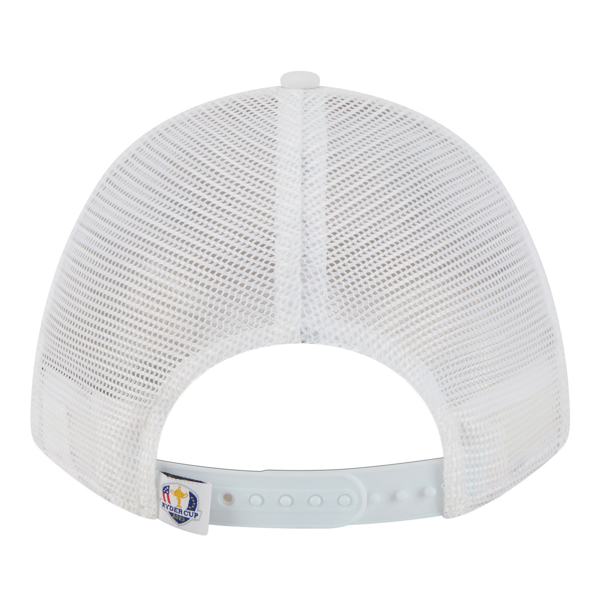 New Era 2025 Ryder Cup 9Forty Mid-Crown A-Frame Minimalist Trucker Hat in White - Back View