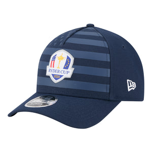 New Era 2025 Ryder Cup 9Forty Mid-Crown A-Frame Tonal Flag Hat in Navy - Angled Front Left View