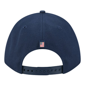New Era 2025 Ryder Cup 9Forty Mid-Crown A-Frame Tonal Flag Hat in Navy - Back View