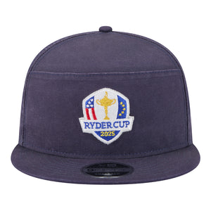 New Era 2025 Ryder Cup 9Fifty Split Panel Cotton Canvas Hat in Navy - Front View