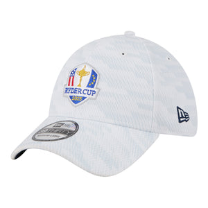 New Era 2025 Ryder Cup 39Thirty Digi Stretch Fit Hat in White - Angled Front Left View