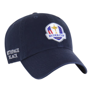'47 Brand 2025 Ryder Cup Clean Up Hat in Navy - Angled Front Right View