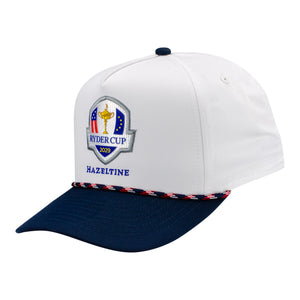 Imperial 2029 Ryder Cup Wrightson Two-Tone Rope Hat in White and Navy - Angled Front Left View