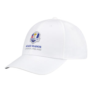 Nike 2027 Ryder Cup Club Cap in White - Angled Front Left View